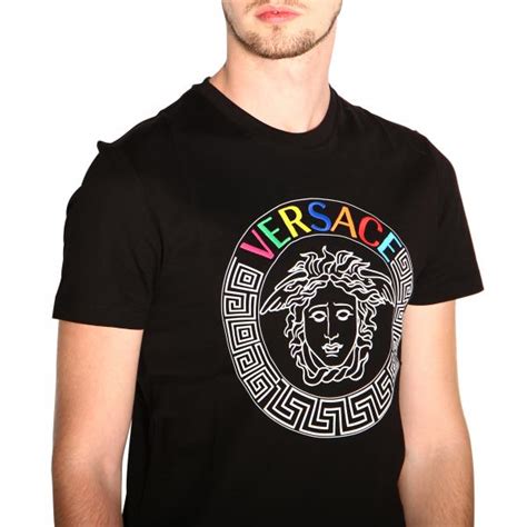 versace t shirt schwarz mit half medusa|versace t shirt medusa head.